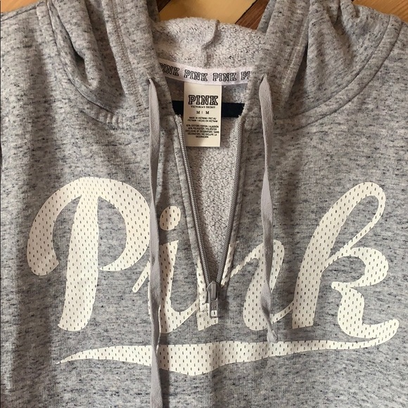 Pink Victoria Secret 1/4 Zip Pullover Sweatshirt - Picture 3 of 3